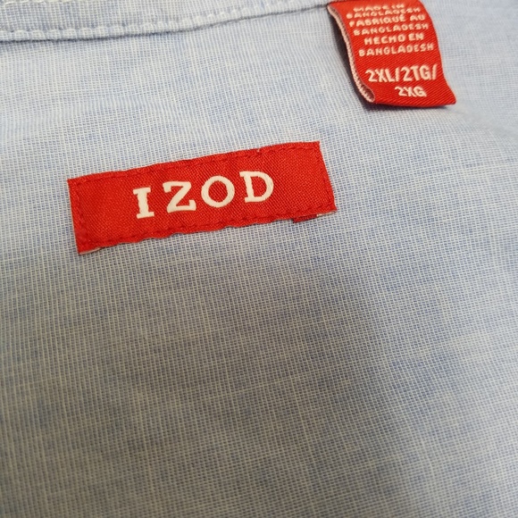 IZOD light blue dress shirt 2XL - Picture 2 of 4